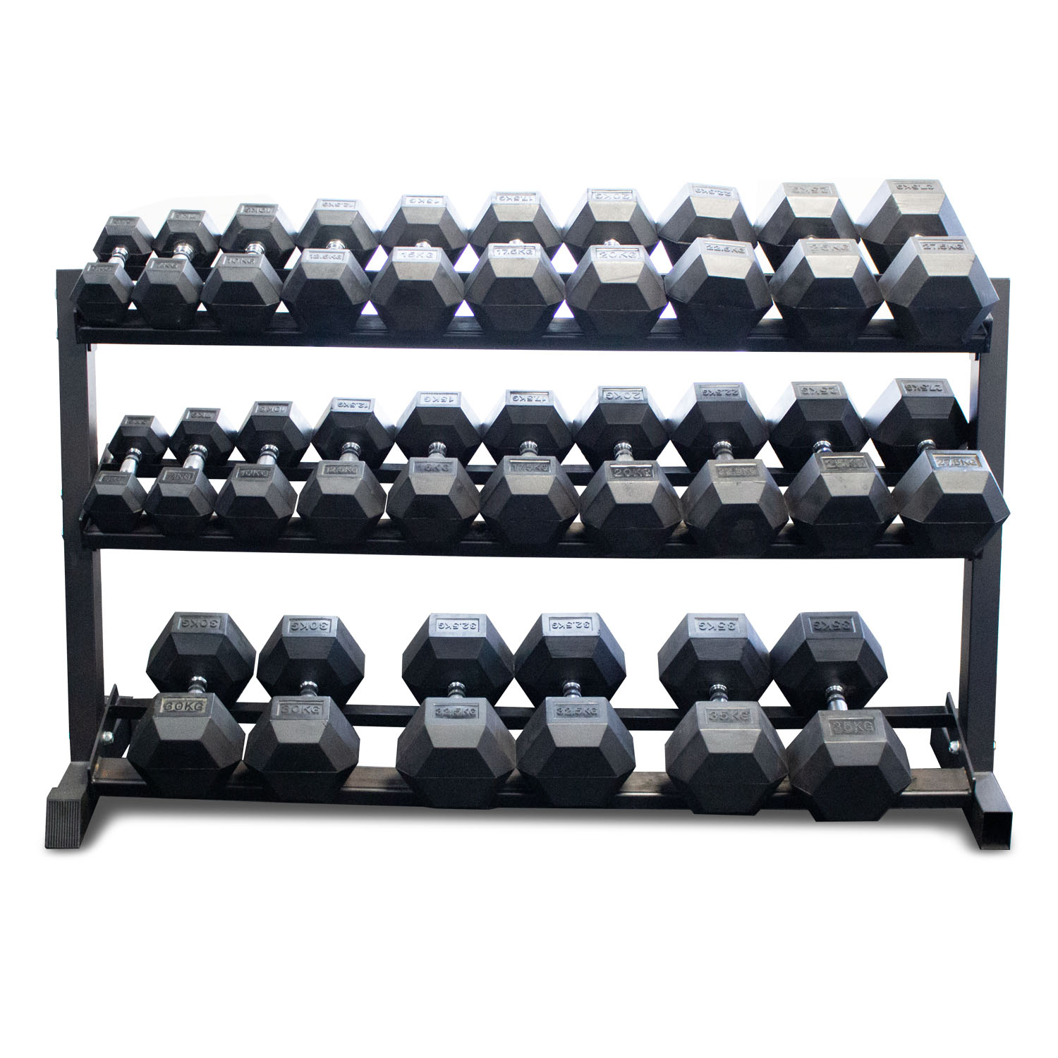 Hex dumbbell set with rack 99 sale