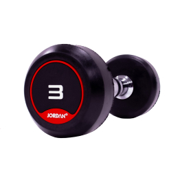 JORDAN 3kg Classic Rubber Dumbbells (x2)