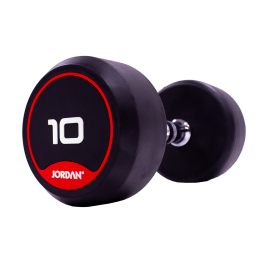 JORDAN 10kg Classic Rubber Dumbbells (x2)