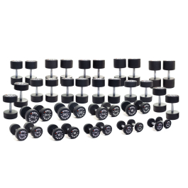 Body Power Pro Round Rubber Dumbbell Set - 2.5kg to 50kg (20 Pairs)