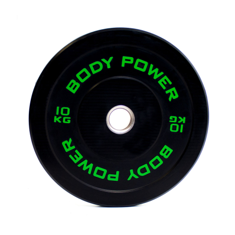 Body Power 10Kg Solid Rubber Olympic Weight Plate x1